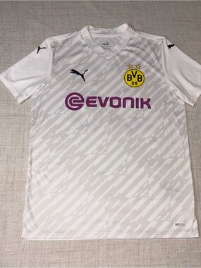 PUMA Borussia Dortmund White 2020–2021 Cup Away / Alternate Jersey